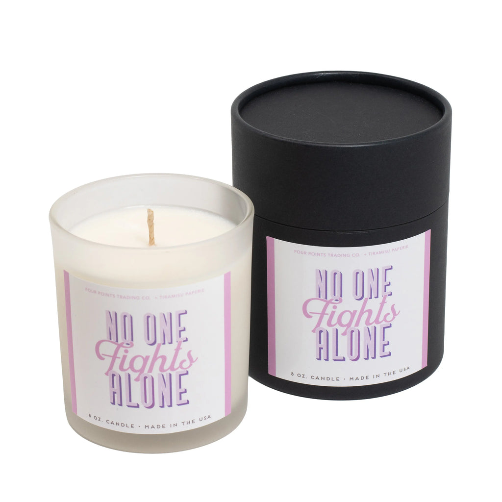 No One Fights Alone 8oz Soy Scented Candle by Four Points Trading Co. FOUR POINTS TRADING CO.