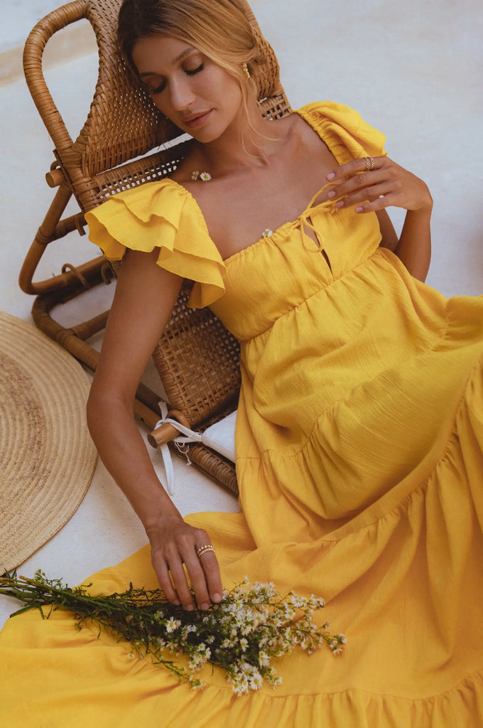 Nymph Bohemian Linen Maxi Dress by Bali ELF Bali ELF