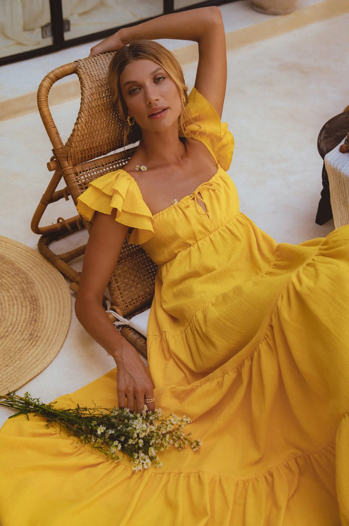 Nymph Bohemian Linen Maxi Dress by Bali ELF Bali ELF