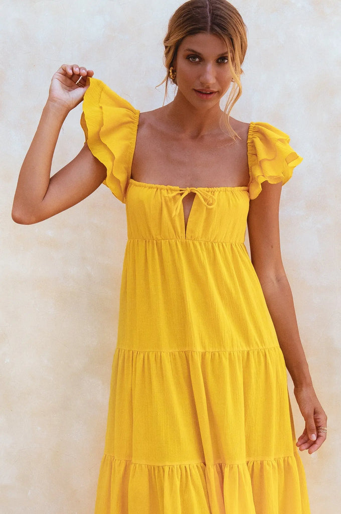 Nymph Bohemian Linen Maxi Dress by Bali ELF Bali ELF