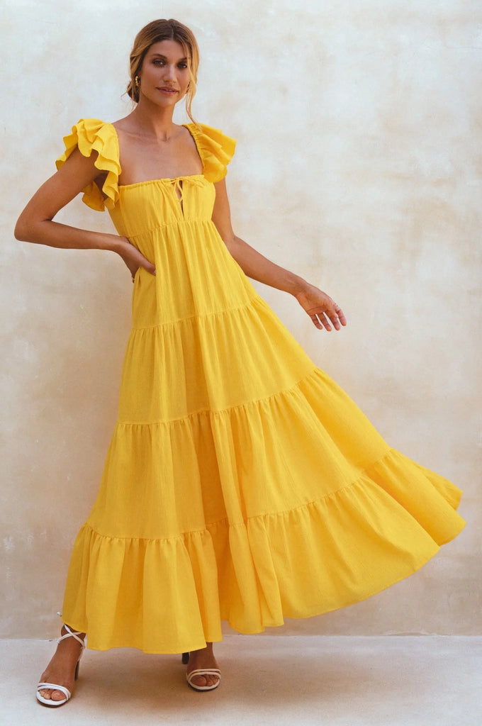 Nymph Bohemian Linen Maxi Dress by Bali ELF Bali ELF