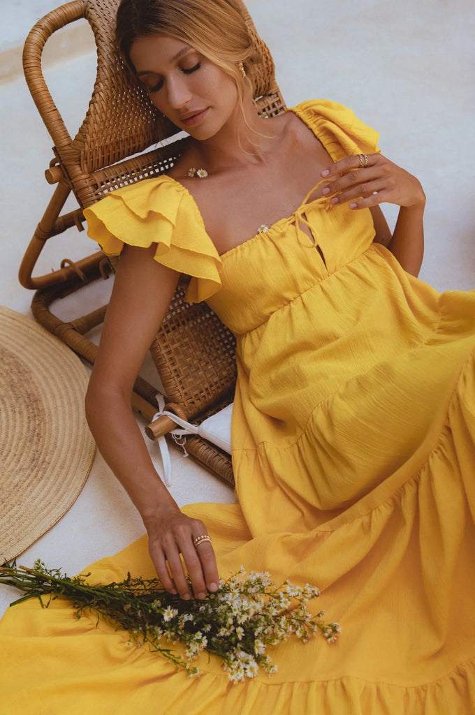 Nymph Bohemian Linen Maxi Dress by Bali ELF Bali ELF