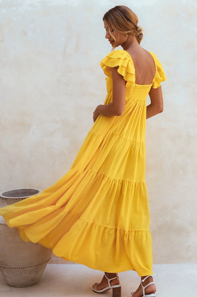 Nymph Bohemian Linen Maxi Dress by Bali ELF Bali ELF