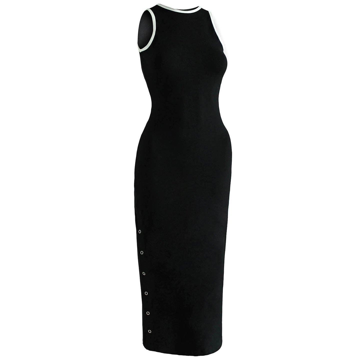 OLA Organic Cotton Midi Dress in Black