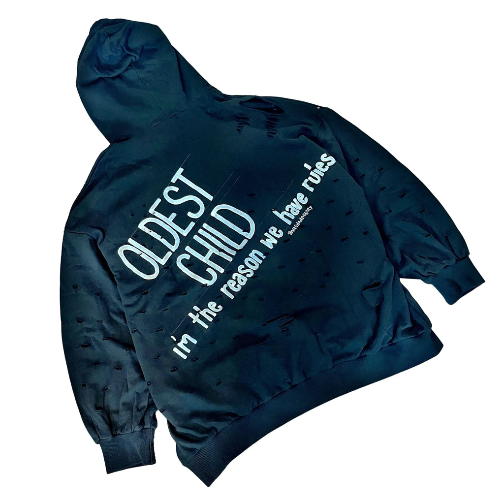 'OLDEST' PAINTED HOODIE by Wren + Glory Wren + Glory