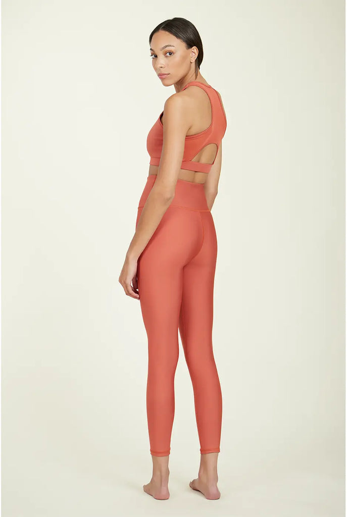 Over-Time Recycled Poly High Waist Legging in Hotsauce by ALAMAE ALAMAE
