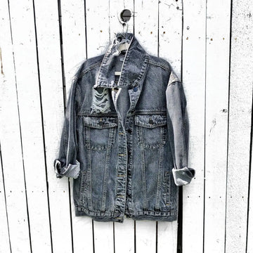 Oversized Faded Black Denim by Wren + Glory Wren + Glory