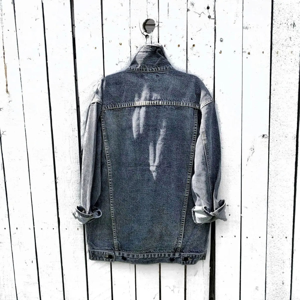 Oversized Faded Black Denim by Wren + Glory Wren + Glory