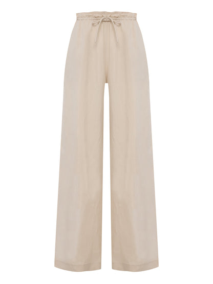Lucid Flow Tie Pants - Sand
