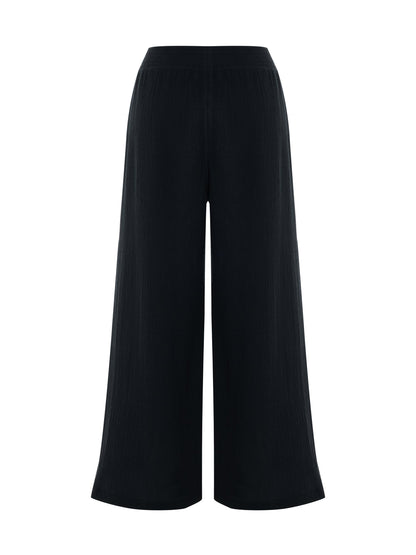 Aura Palazzo Pants - Black