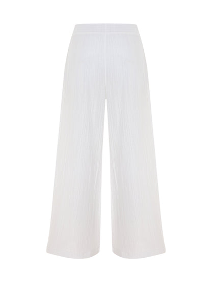 Aura Palazzo Pants - White