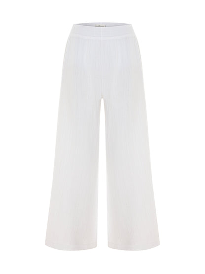 Aura Palazzo Pants - White