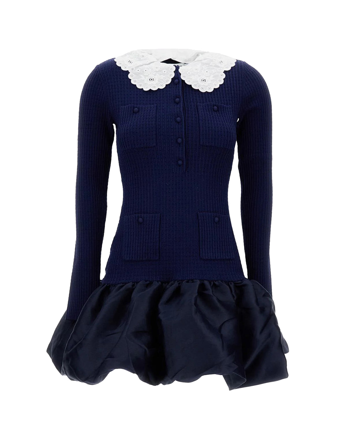 Mini Dress Balloon Skirt Navy