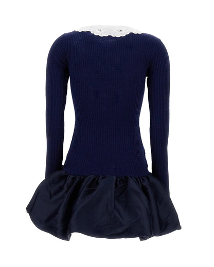 Mini Dress Balloon Skirt Navy