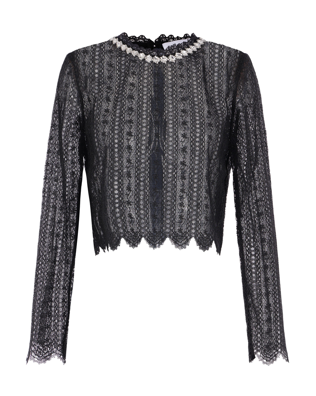 Top Black Lace With Crystals