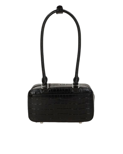 Shoulder Bag Crocodile-Effect Black