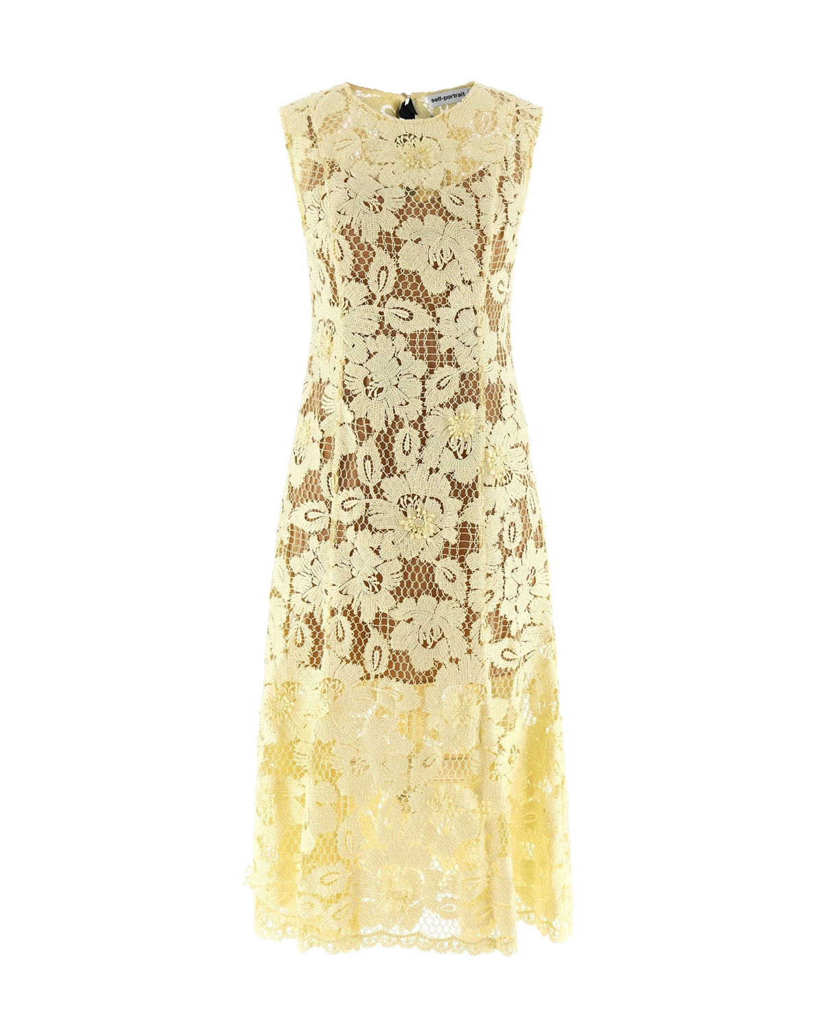 Midi Lace Dress Yellow