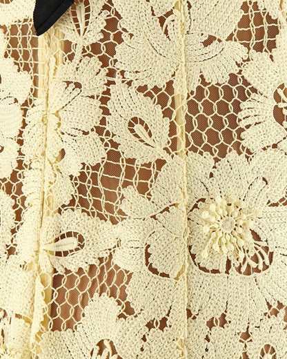 Midi Lace Dress Yellow