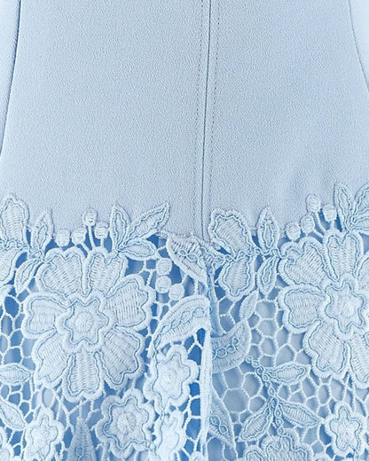Dress Macramé Lace Blue