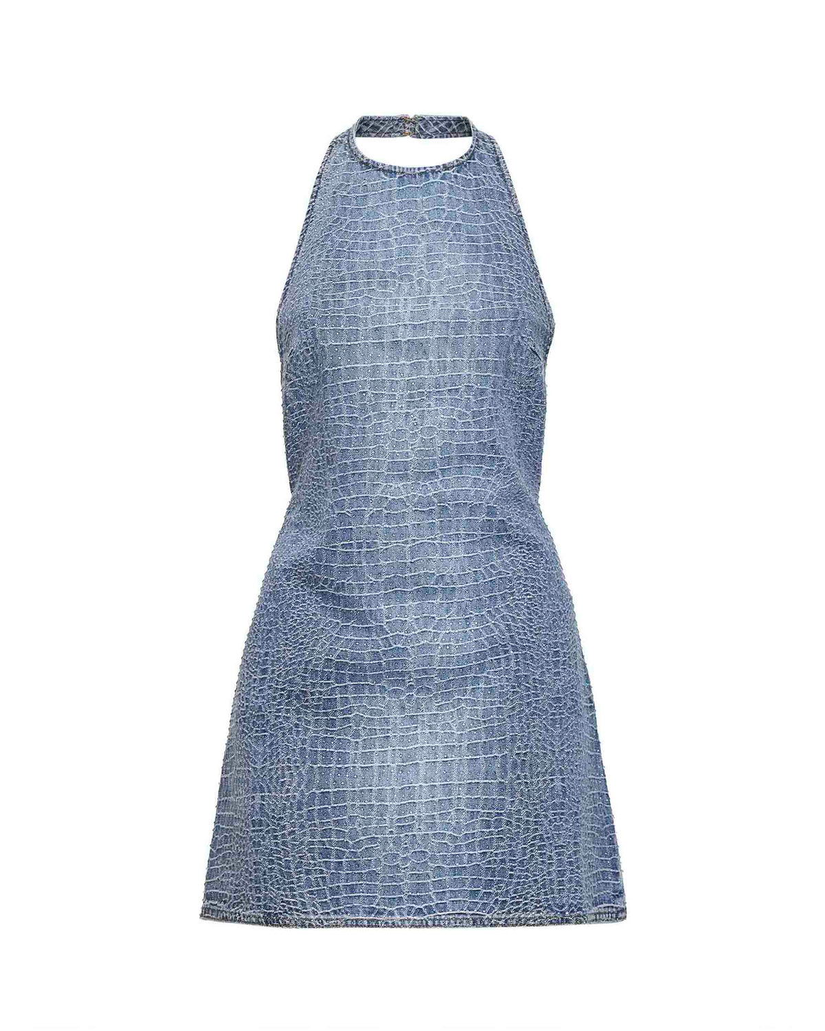 Mini Denim Dress Blue