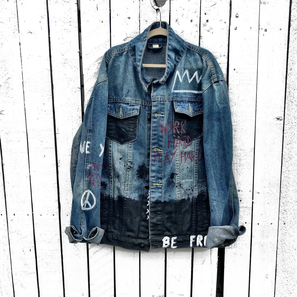 'PLAY HARD' DENIM JACKET - MEN by Wren + Glory Wren + Glory