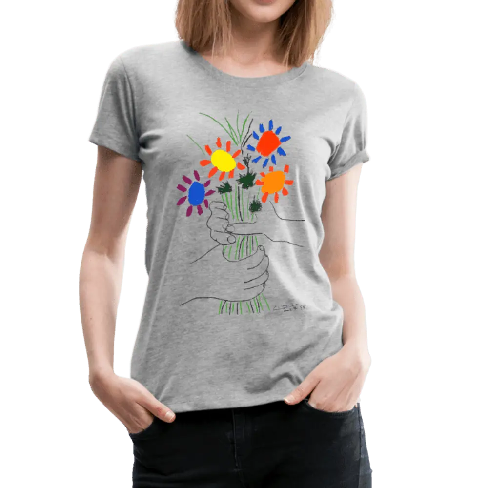 Pablo Picasso Bouquet of Peace 1958 Artwork T-Shirt by Art-O-Rama Shop ART-O-RAMA-SHOP