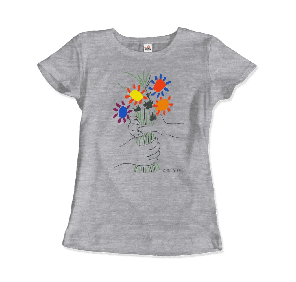 Pablo Picasso Bouquet of Peace 1958 Artwork T-Shirt by Art-O-Rama Shop ART-O-RAMA-SHOP