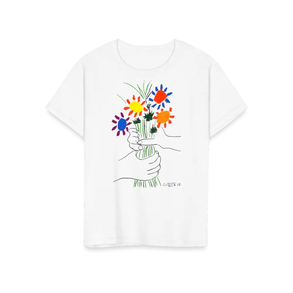 Pablo Picasso Bouquet of Peace 1958 Artwork T-Shirt by Art-O-Rama Shop ART-O-RAMA-SHOP