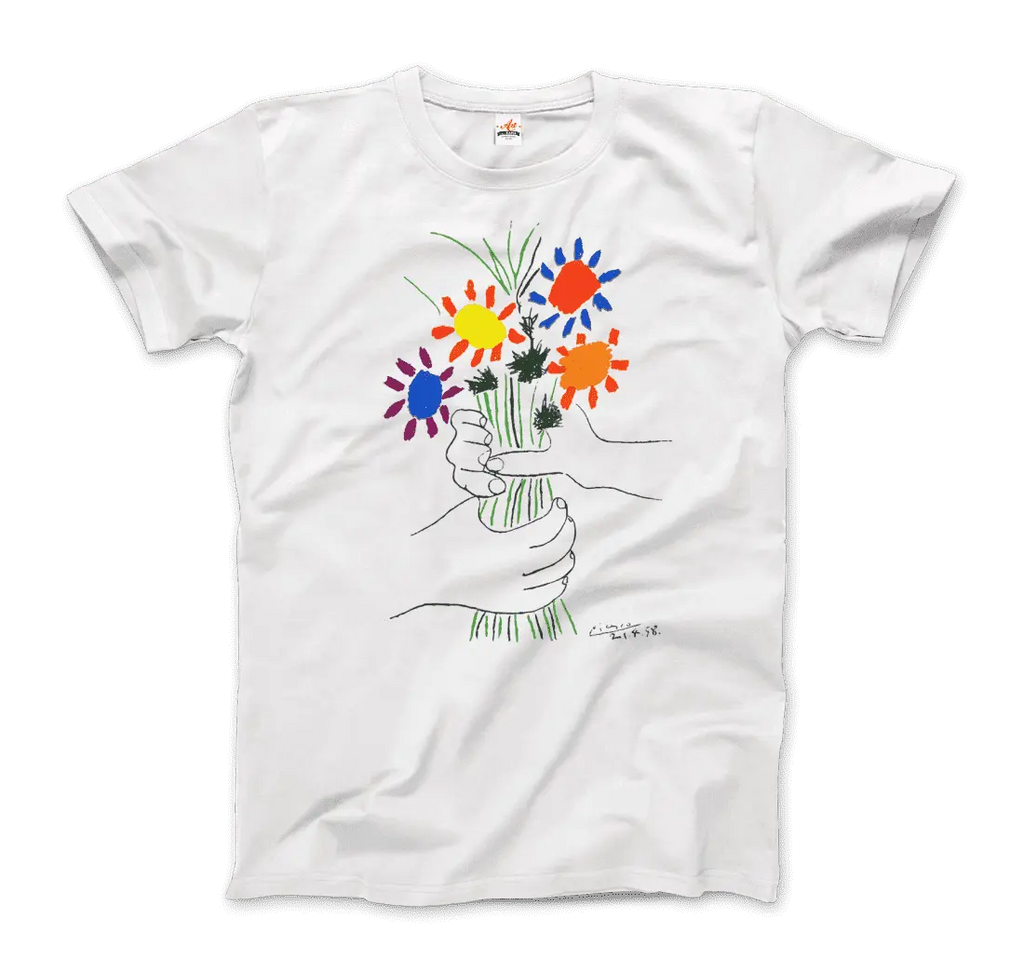 Pablo Picasso Bouquet of Peace 1958 Artwork T-Shirt by Art-O-Rama Shop ART-O-RAMA-SHOP