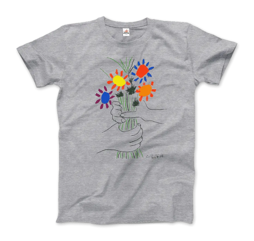 Pablo Picasso Bouquet of Peace 1958 Artwork T-Shirt by Art-O-Rama Shop ART-O-RAMA-SHOP