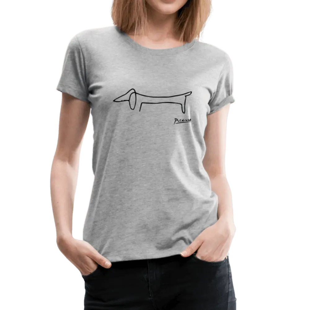 Pablo Picasso Dachshund Dog (Lump) Artwork T-Shirt by Art-O-Rama Shop ART-O-RAMA-SHOP