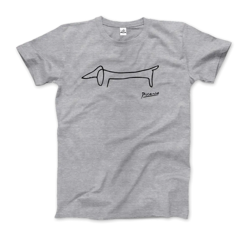 Pablo Picasso Dachshund Dog (Lump) Artwork T-Shirt by Art-O-Rama Shop ART-O-RAMA-SHOP