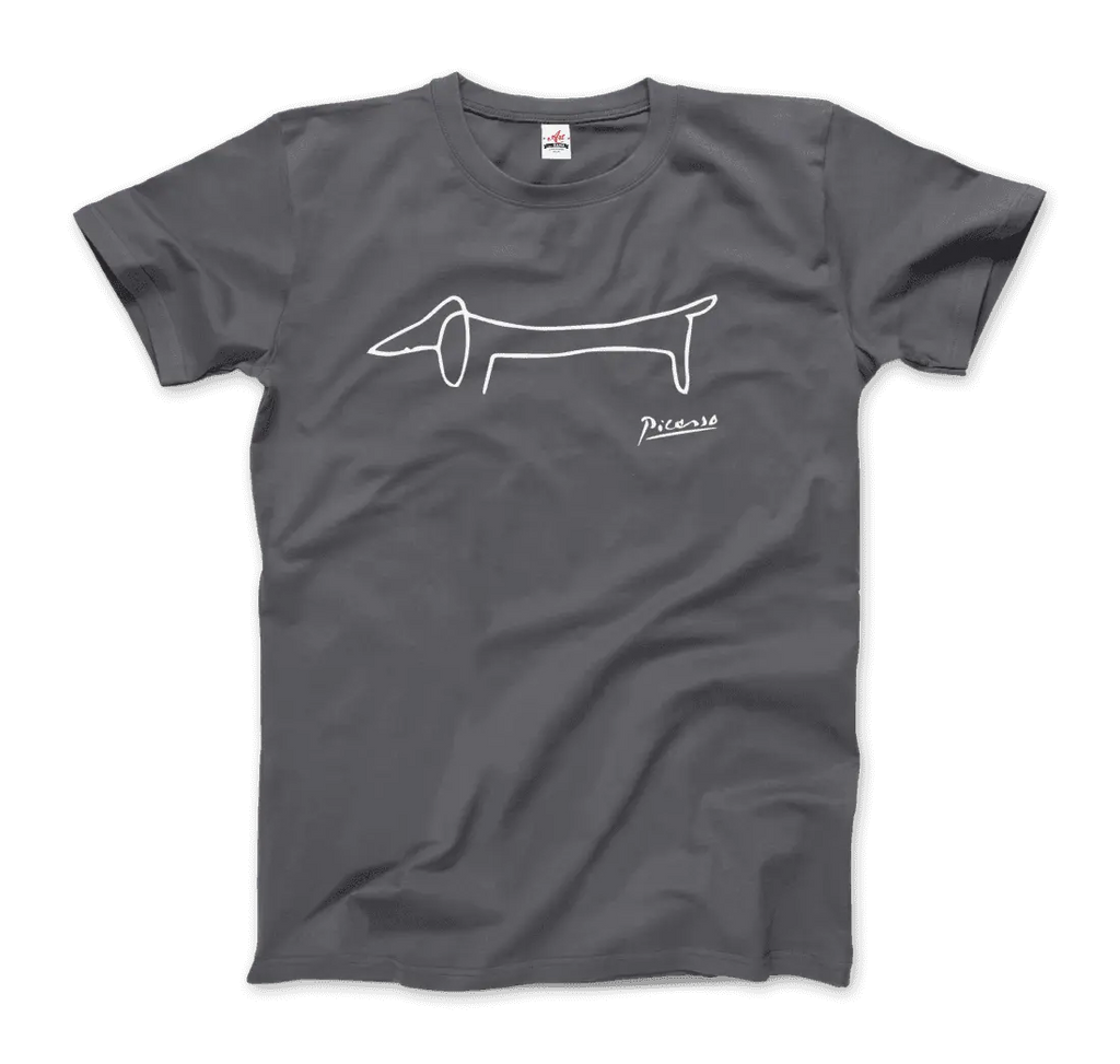 Pablo Picasso Dachshund Dog (Lump) Artwork T-Shirt by Art-O-Rama Shop ART-O-RAMA-SHOP