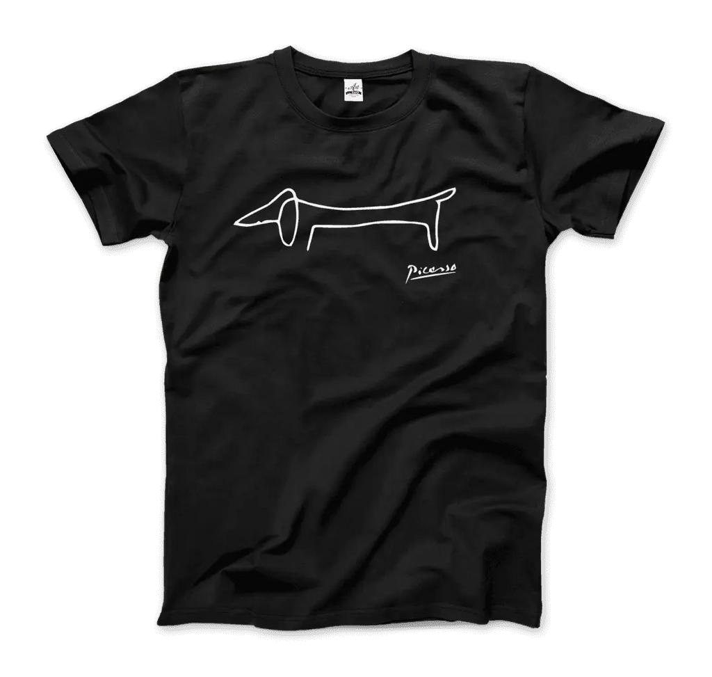 Pablo Picasso Dachshund Dog (Lump) Artwork T-Shirt by Art-O-Rama Shop ART-O-RAMA-SHOP