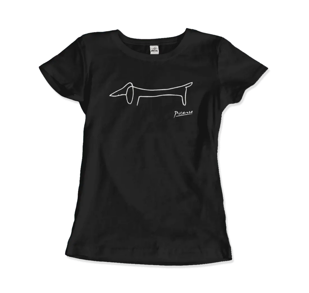 Pablo Picasso Dachshund Dog (Lump) Artwork T-Shirt by Art-O-Rama Shop ART-O-RAMA-SHOP