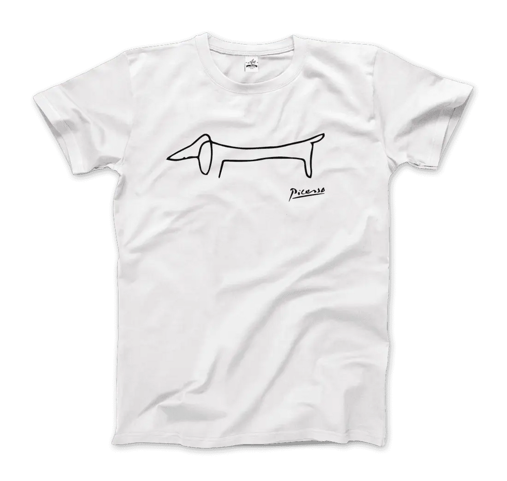 Pablo Picasso Dachshund Dog (Lump) Artwork T-Shirt by Art-O-Rama Shop ART-O-RAMA-SHOP
