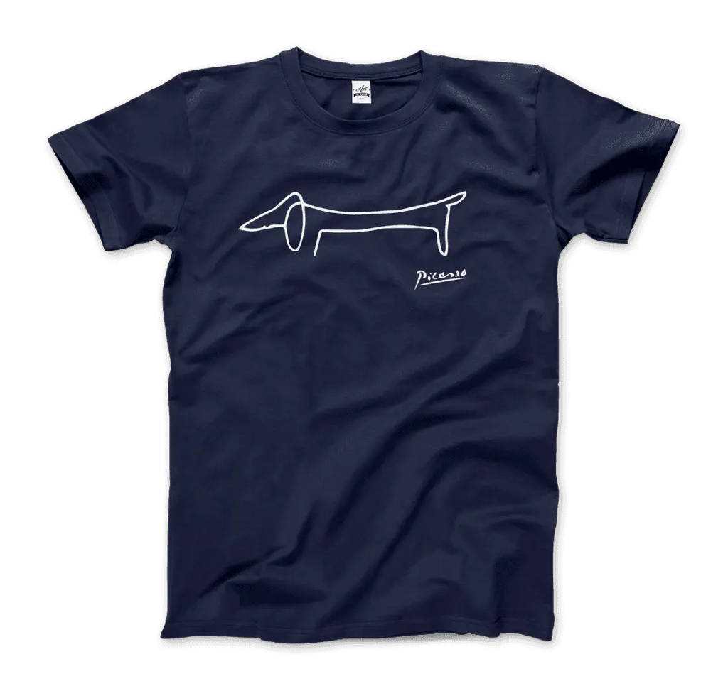Pablo Picasso Dachshund Dog (Lump) Artwork T-Shirt by Art-O-Rama Shop ART-O-RAMA-SHOP