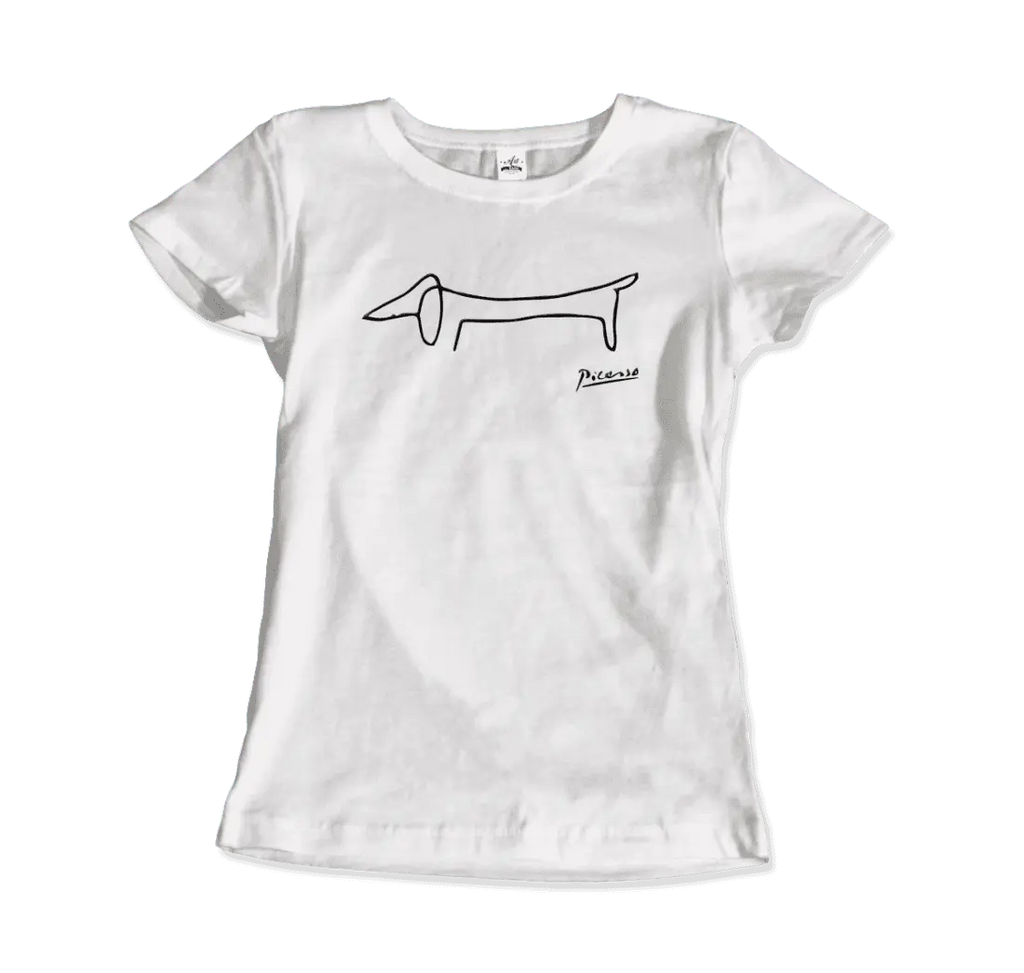 Pablo Picasso Dachshund Dog (Lump) Artwork T-Shirt by Art-O-Rama Shop ART-O-RAMA-SHOP