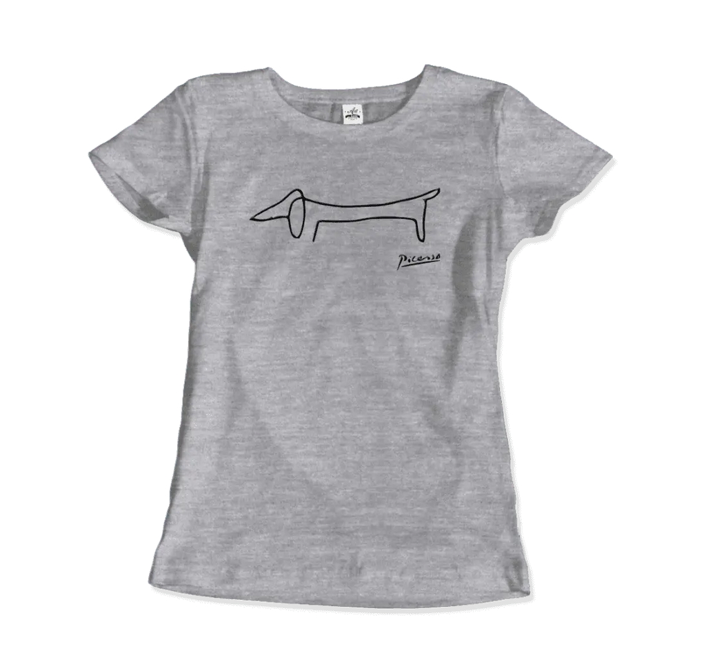 Pablo Picasso Dachshund Dog (Lump) Artwork T-Shirt by Art-O-Rama Shop ART-O-RAMA-SHOP