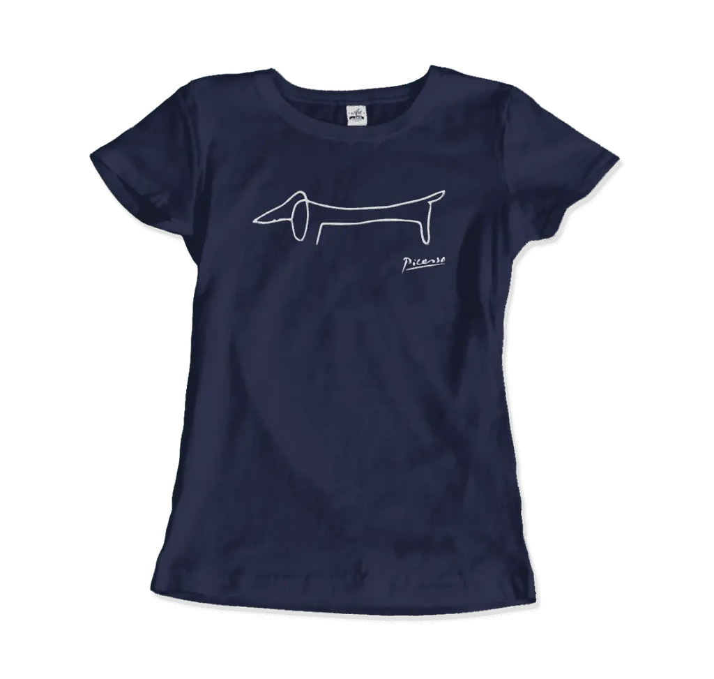 Pablo Picasso Dachshund Dog (Lump) Artwork T-Shirt by Art-O-Rama Shop ART-O-RAMA-SHOP