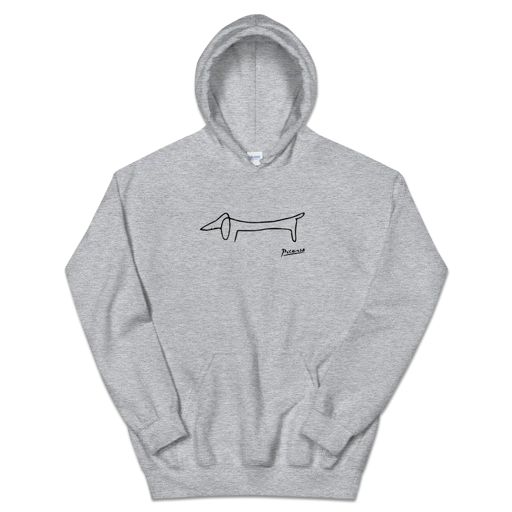 Pablo Picasso Dachshund Dog (Lump) Artwork Unisex Hoodie by Art-O-Rama Shop ART-O-RAMA-SHOP