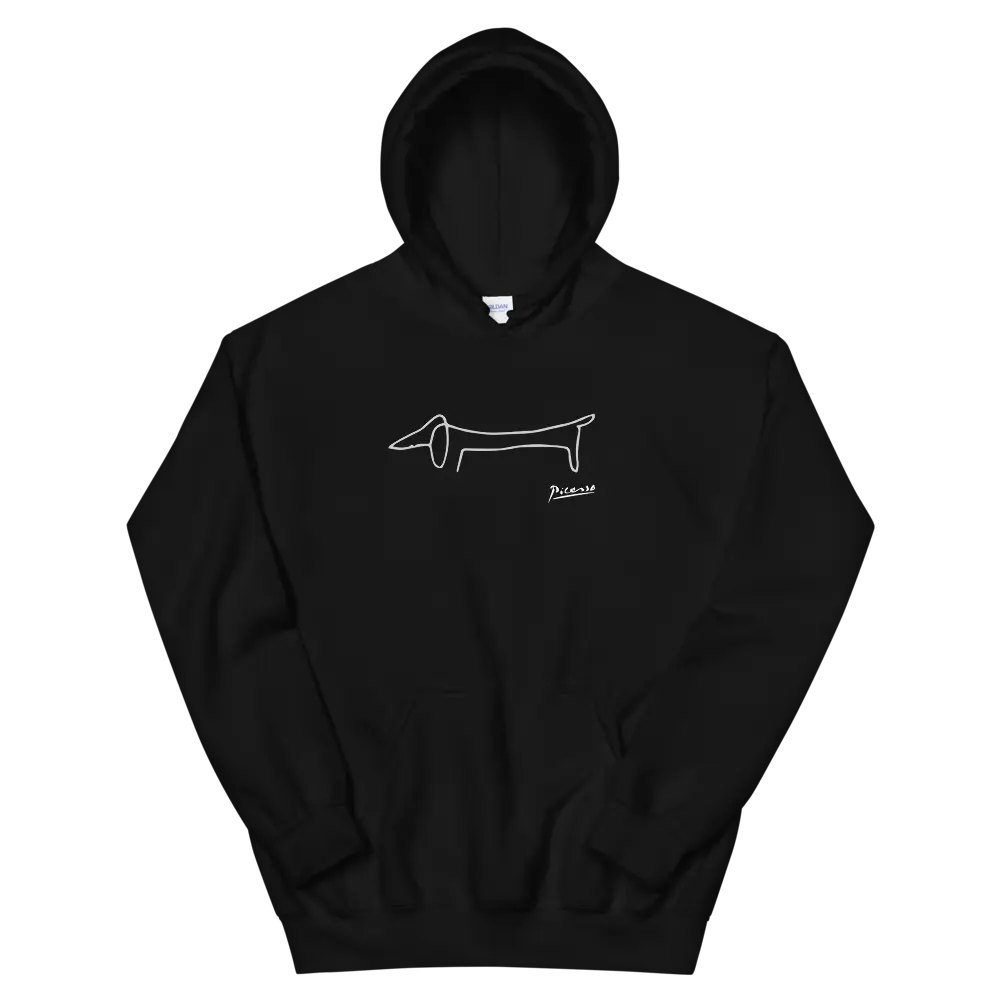 Pablo Picasso Dachshund Dog (Lump) Artwork Unisex Hoodie by Art-O-Rama Shop ART-O-RAMA-SHOP
