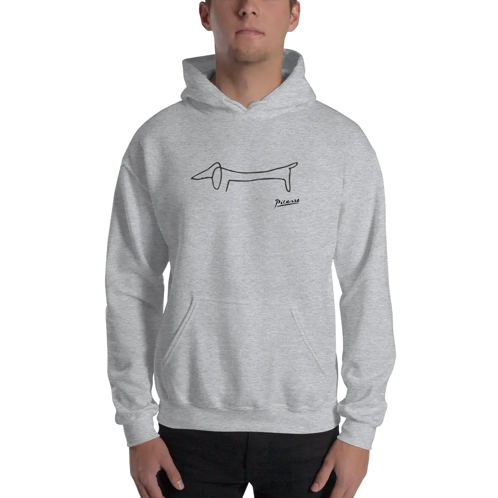 Pablo Picasso Dachshund Dog (Lump) Artwork Unisex Hoodie by Art-O-Rama Shop ART-O-RAMA-SHOP