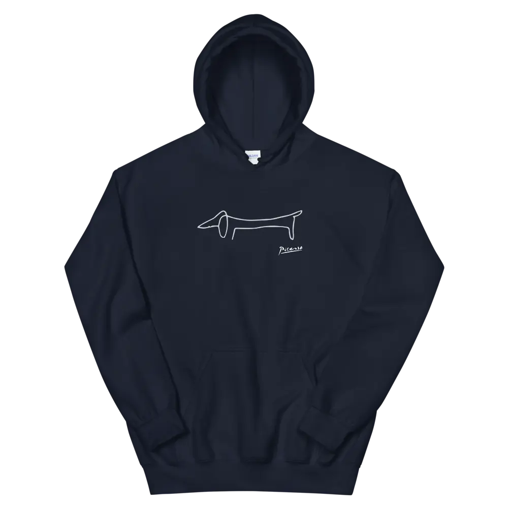 Pablo Picasso Dachshund Dog (Lump) Artwork Unisex Hoodie by Art-O-Rama Shop ART-O-RAMA-SHOP