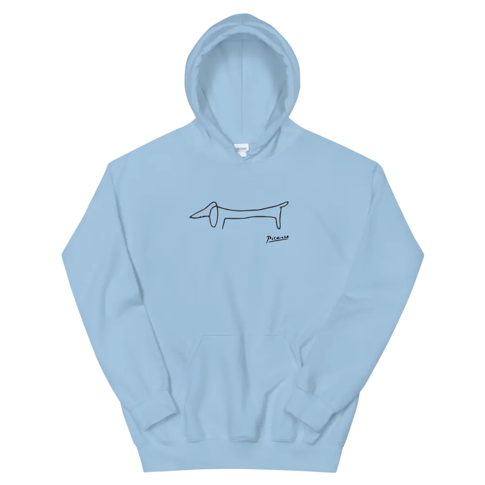 Pablo Picasso Dachshund Dog (Lump) Artwork Unisex Hoodie by Art-O-Rama Shop ART-O-RAMA-SHOP