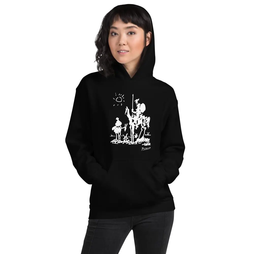 Pablo Picasso Don Quixote of La Mancha 1955 Artwork Unisex Hoodie by Art-O-Rama Shop ART-O-RAMA-SHOP