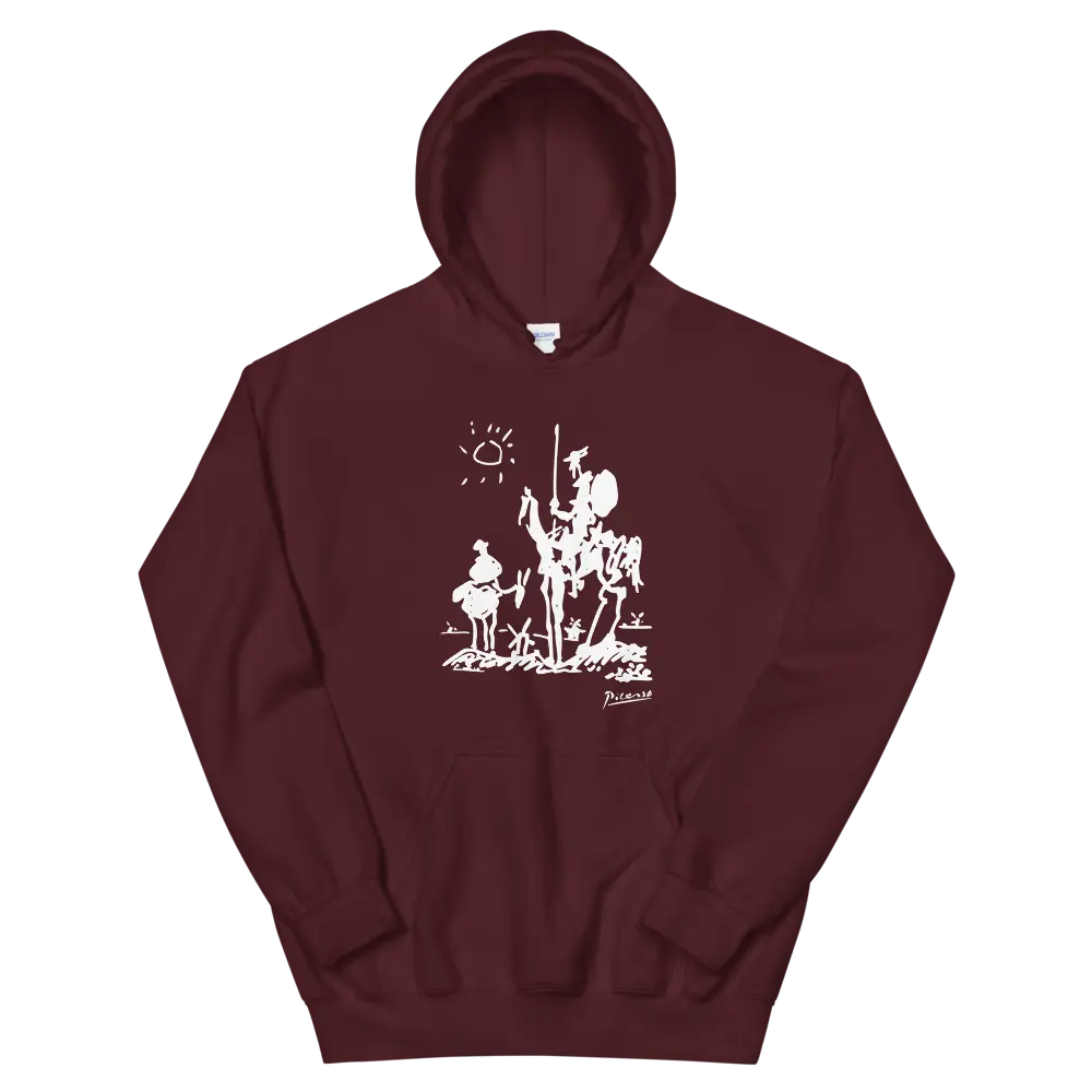 Pablo Picasso Don Quixote of La Mancha 1955 Artwork Unisex Hoodie by Art-O-Rama Shop ART-O-RAMA-SHOP