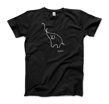 Pablo Picasso Elephant Sketch Artwork T-Shirt by Art-O-Rama Shop ART-O-RAMA-SHOP