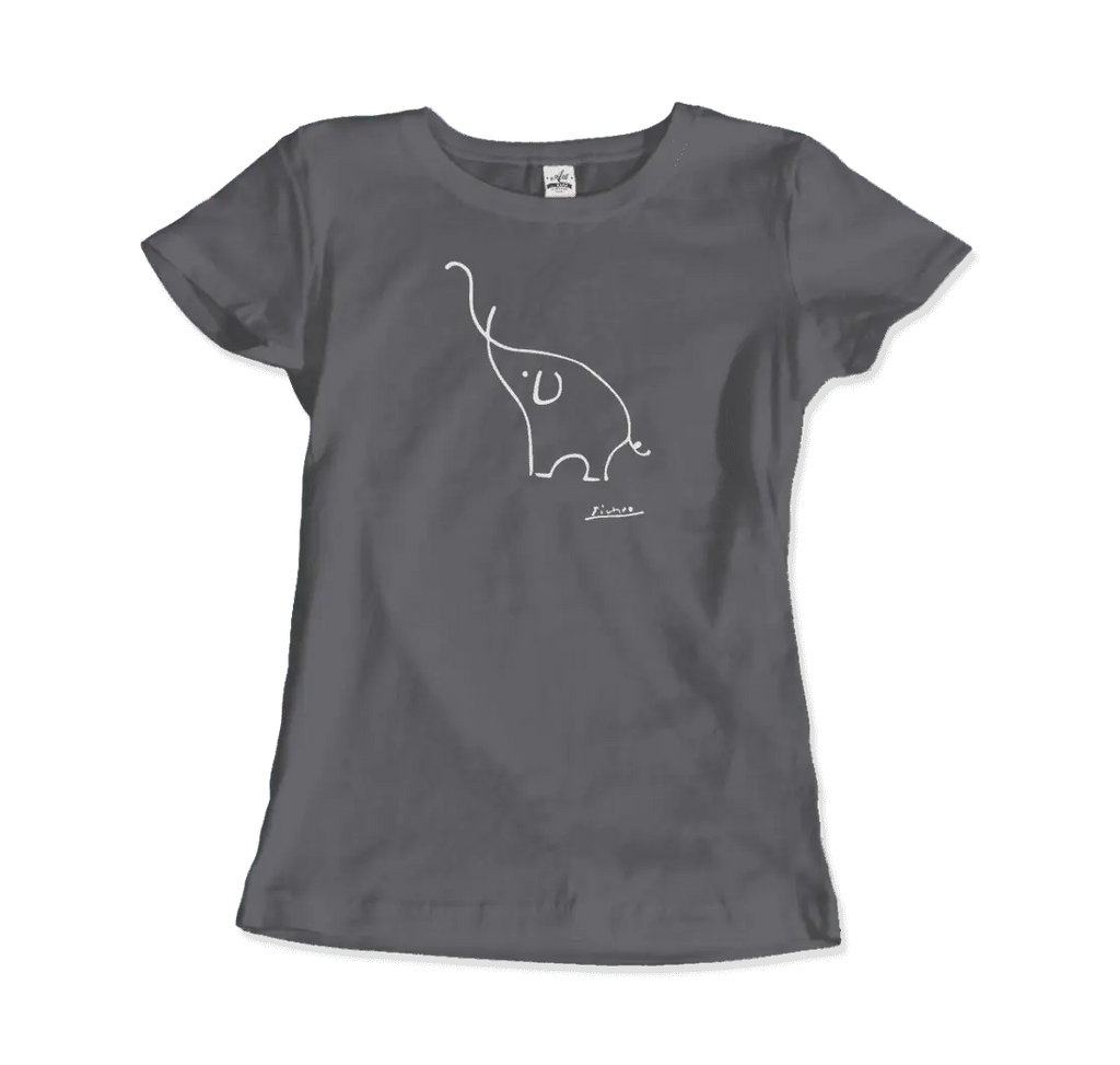 Pablo Picasso Elephant Sketch Artwork T-Shirt by Art-O-Rama Shop ART-O-RAMA-SHOP