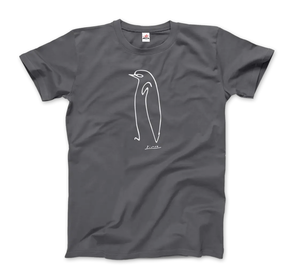 Pablo Picasso Penguin Line Artwork T-Shirt by Art-O-Rama Shop ART-O-RAMA-SHOP